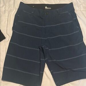 Volcom Dark Blue Striped Shorts